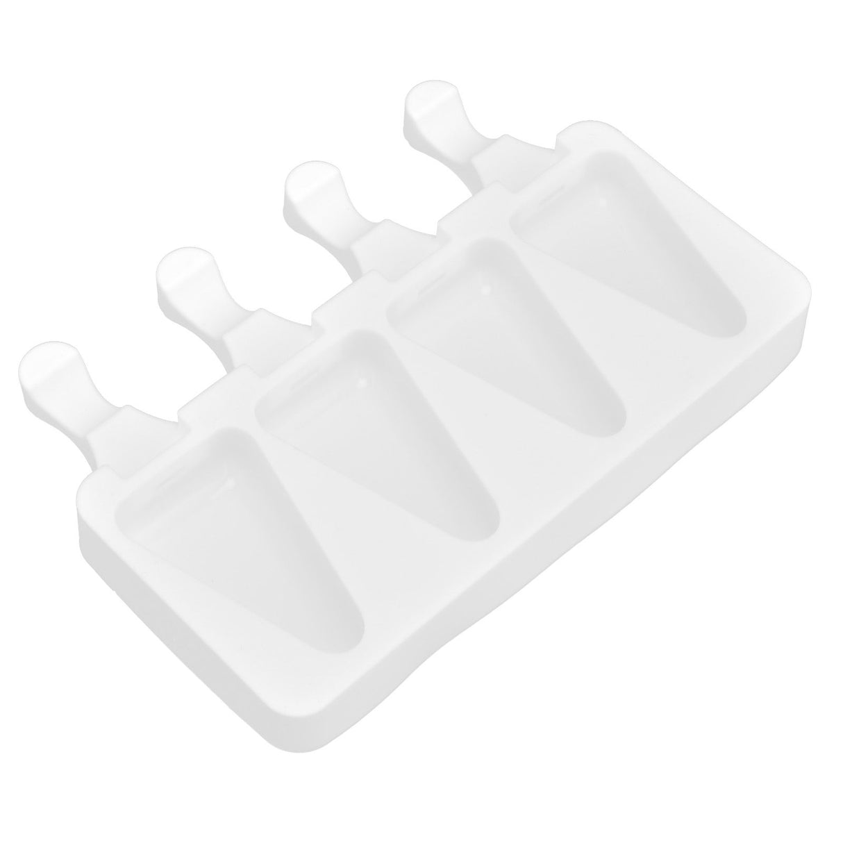 Multi Grid Silicone Ice Bar Mold Heat Resistant Ice Cream Making Mold Kitchen DIY Tool(4Grid Triangular )