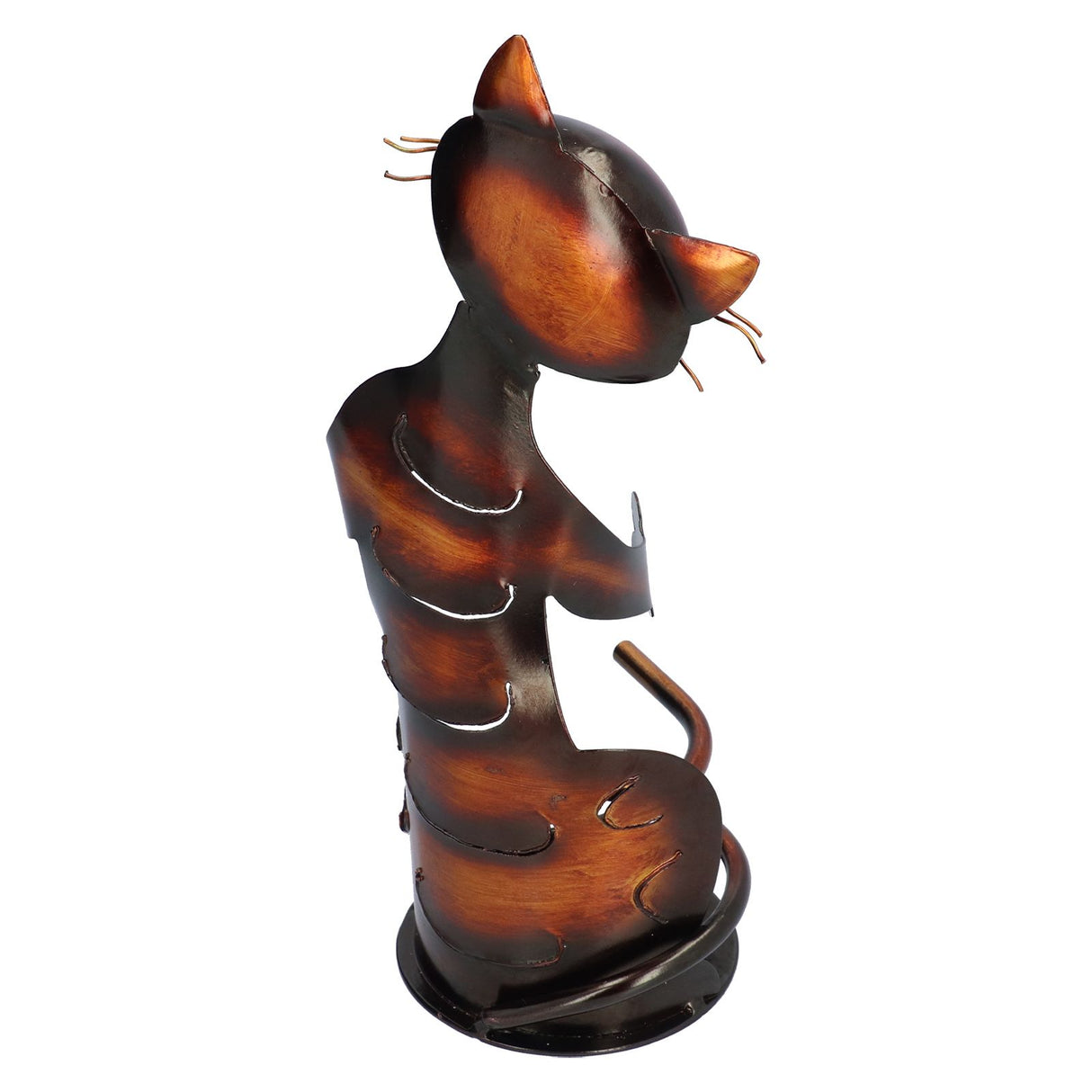 Cat Shaped Wine Rack Metal Sculpture Shelf Practical Sculpture Home Decoration Interior Decoration Crafts