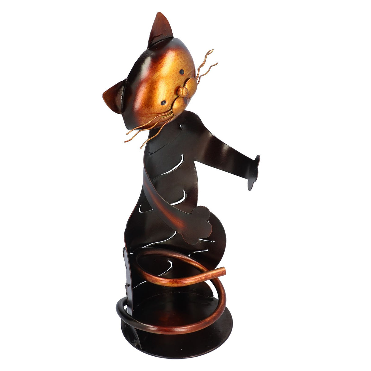 Cat Shaped Wine Rack Metal Sculpture Shelf Practical Sculpture Home Decoration Interior Decoration Crafts