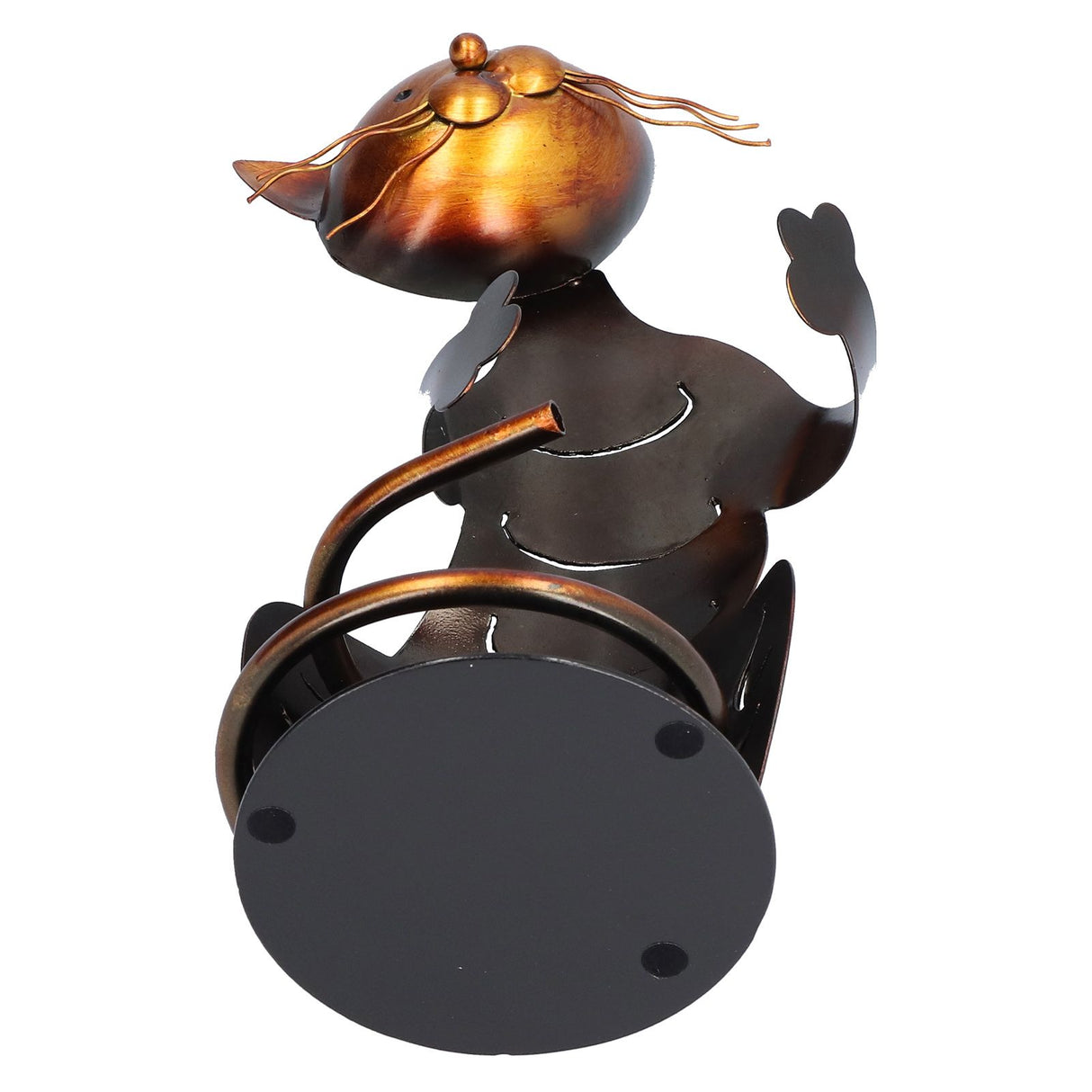 Cat Shaped Wine Rack Metal Sculpture Shelf Practical Sculpture Home Decoration Interior Decoration Crafts