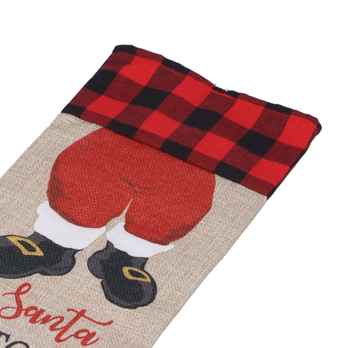 Christmas Santa Grid Design Champagne Bottle Cover Bag Sleeve Christmas Gifts for PartyRed Black Grid