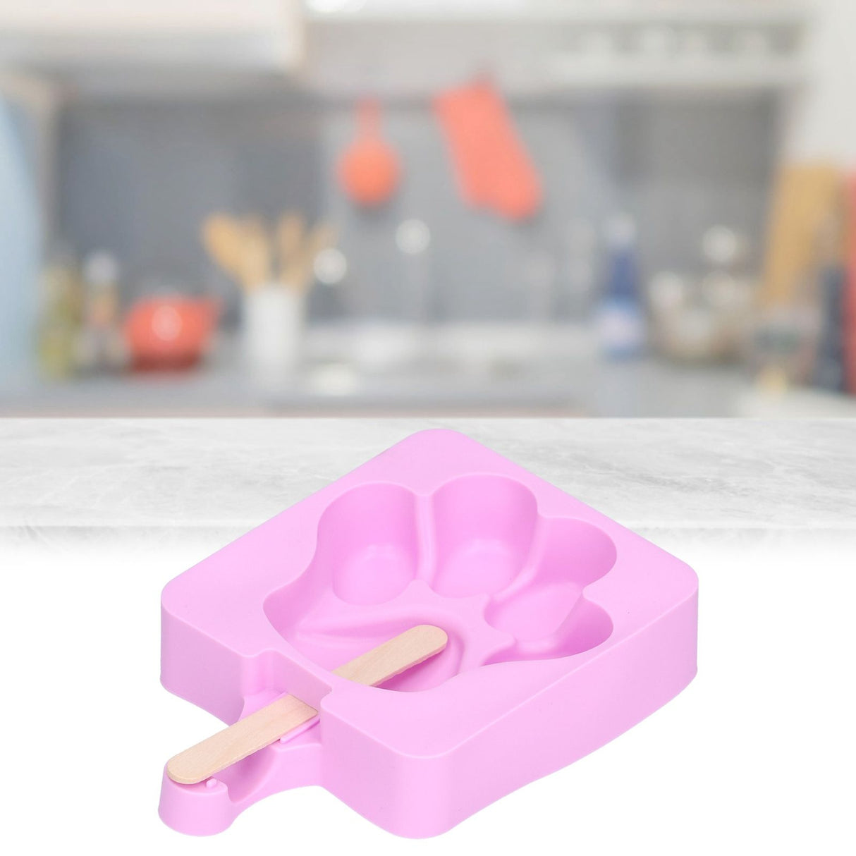 3Pcs Cute Cat Claw Design Ice Cream Mold Silicone Cake Ice Bar Making Mold for Kitchen