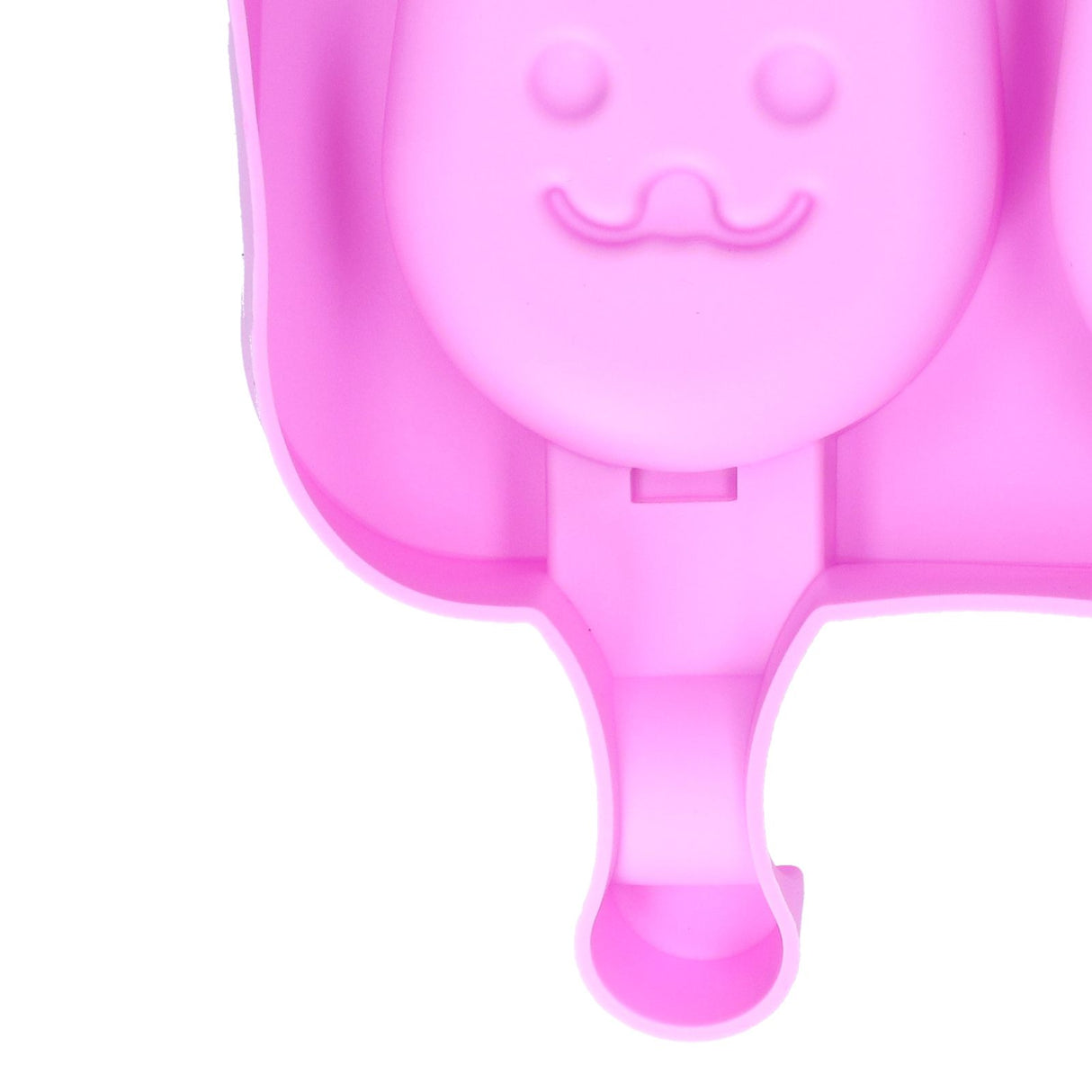 2Pcs 3 Grid Silicone Ice Cream Mold with Lid Rabbit Shaped Mold for Summer Home Kitchen