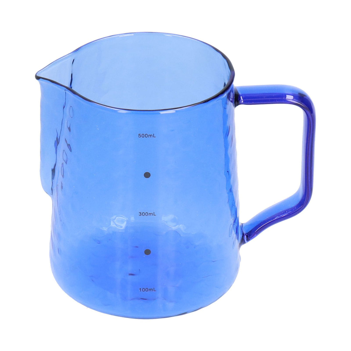 500ml Milk Frothing Pitcher Multipurpose Borosilicate Glass Milk Jug for Coffee Milk BeverageBlue