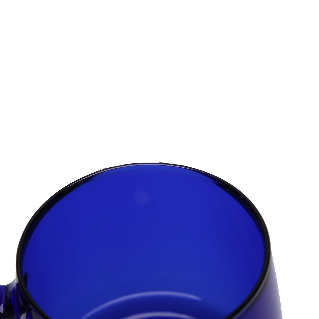 350ml Glass Coffee Cup Crystal Coffee Mug with Handle High Temperature Resistance for Home and CafeBlue
