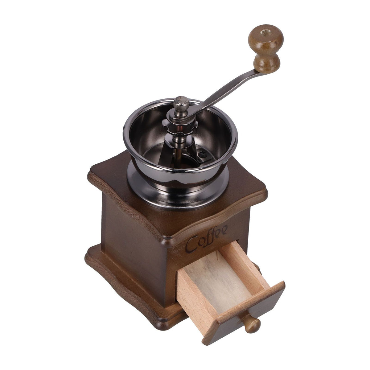 Manual Coffee Grinder Portable Retro Classic Fine Polished Pull Out Coffee Bean Grinder