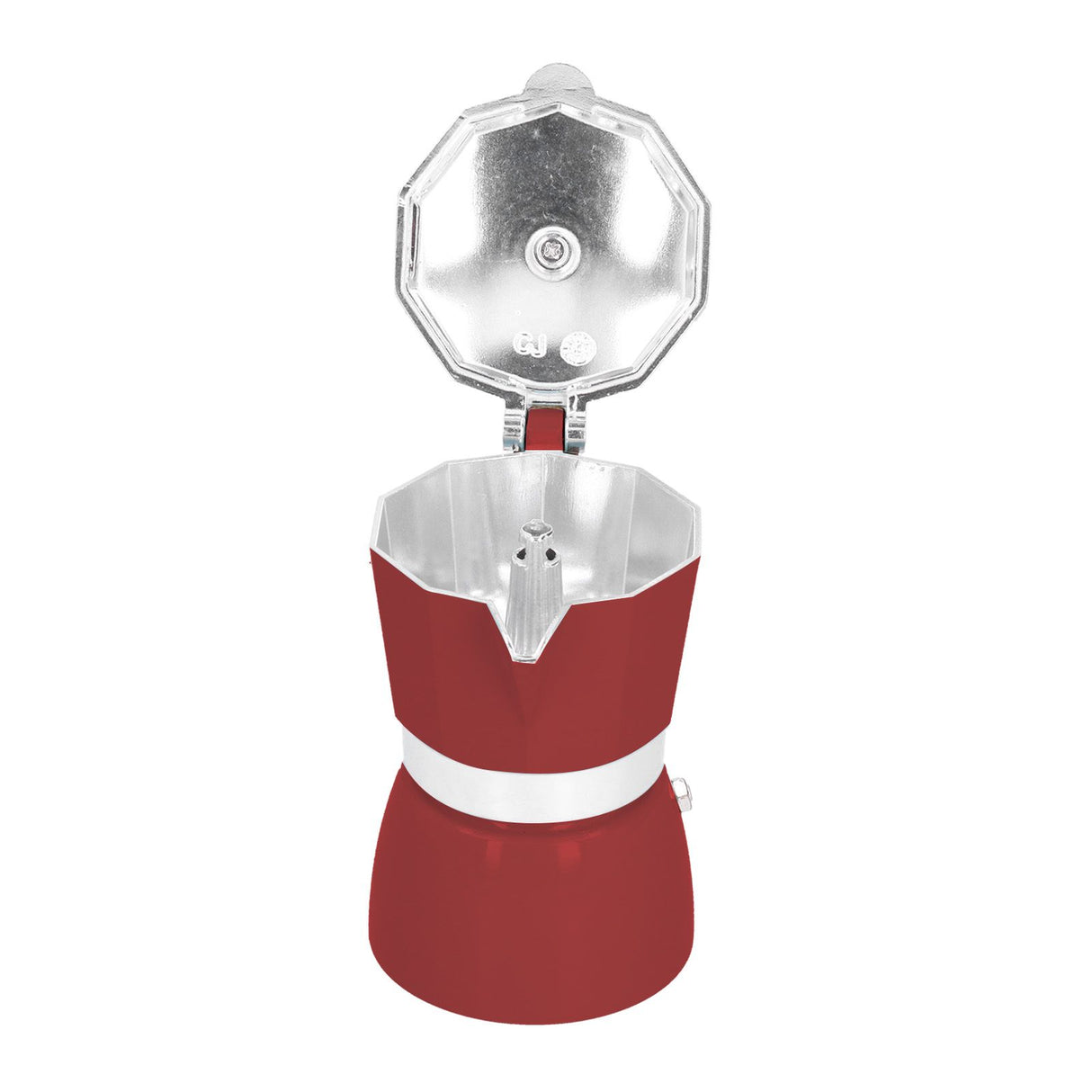 150ML Practical Aluminum Coffee Maker Octagonal Moka Coffee Pot for Home Office Kitchen ApplianceRed