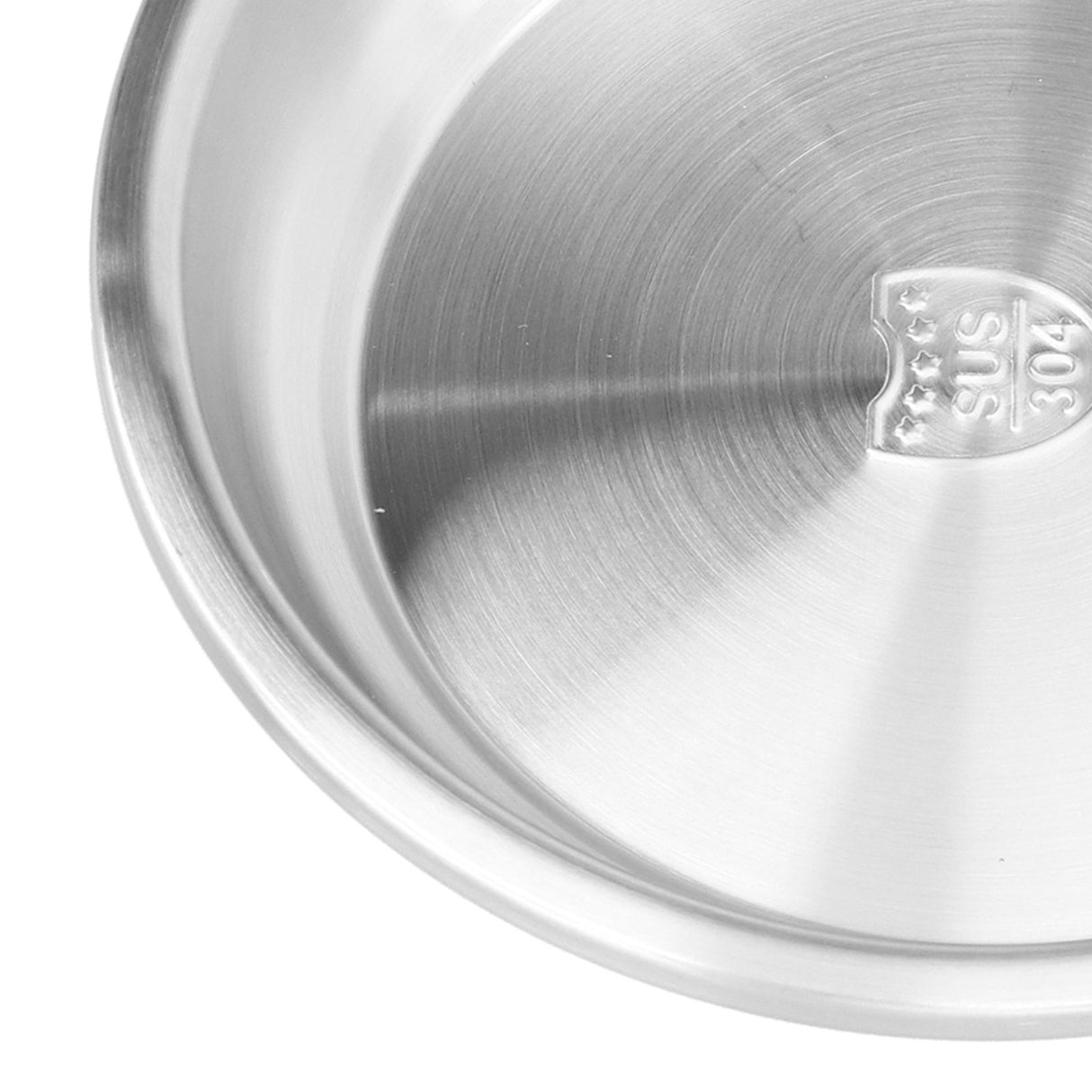 Deep Plate Stainless Steel Heavy Duty Salad Soup Serving Dish Tableware for Home Kitchen28cm