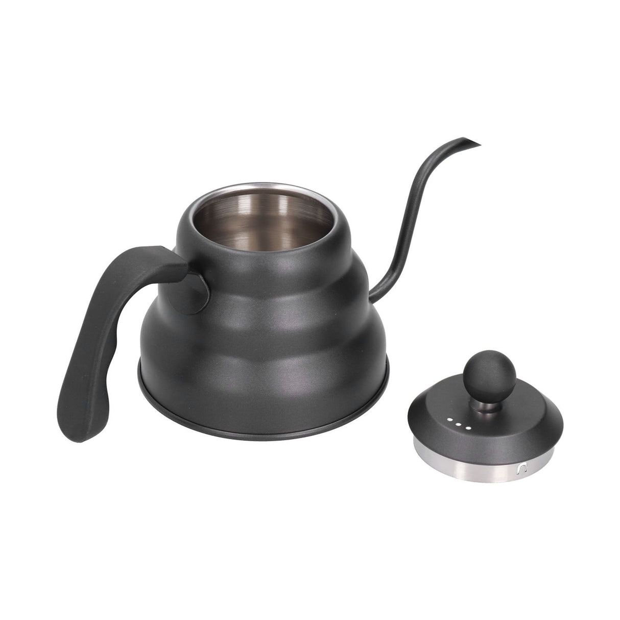 PTFE Stainless Steel Tea Pot Coffee Kettle Gooseneck Spout Pour Over Coffee Maker Drip Kettle Black1L