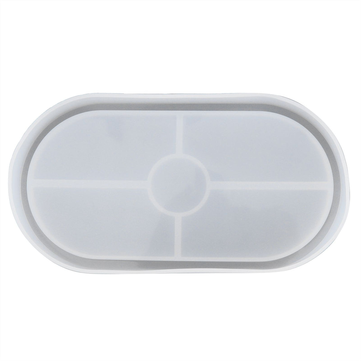 DIY Silicone Mold Oval Crystal Epoxy Resin Tea Coaster Mold for Home Kitchen Bakery