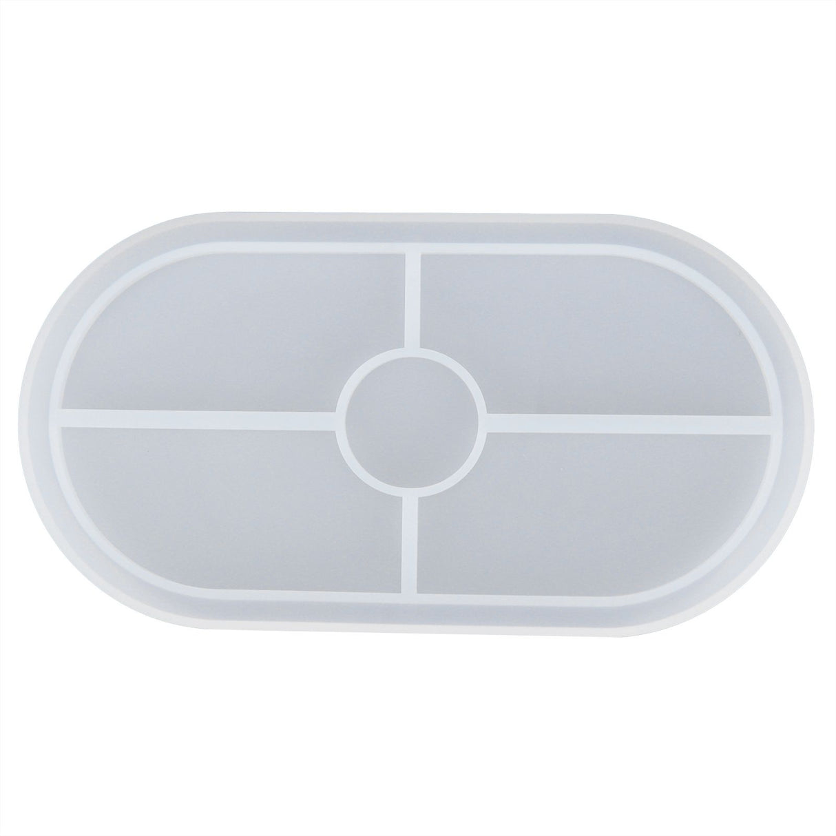 DIY Silicone Mold Oval Crystal Epoxy Resin Tea Coaster Mold for Home Kitchen Bakery