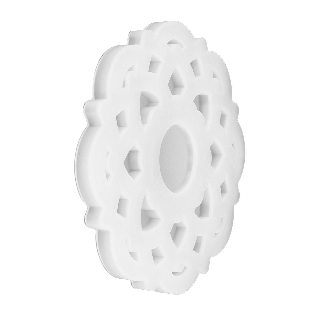 DIY Crystal Epoxy Resin Mold Innovative Shaped Mirror Silicone Candle Holder Mold for BakeryLotus Mold 60‑734