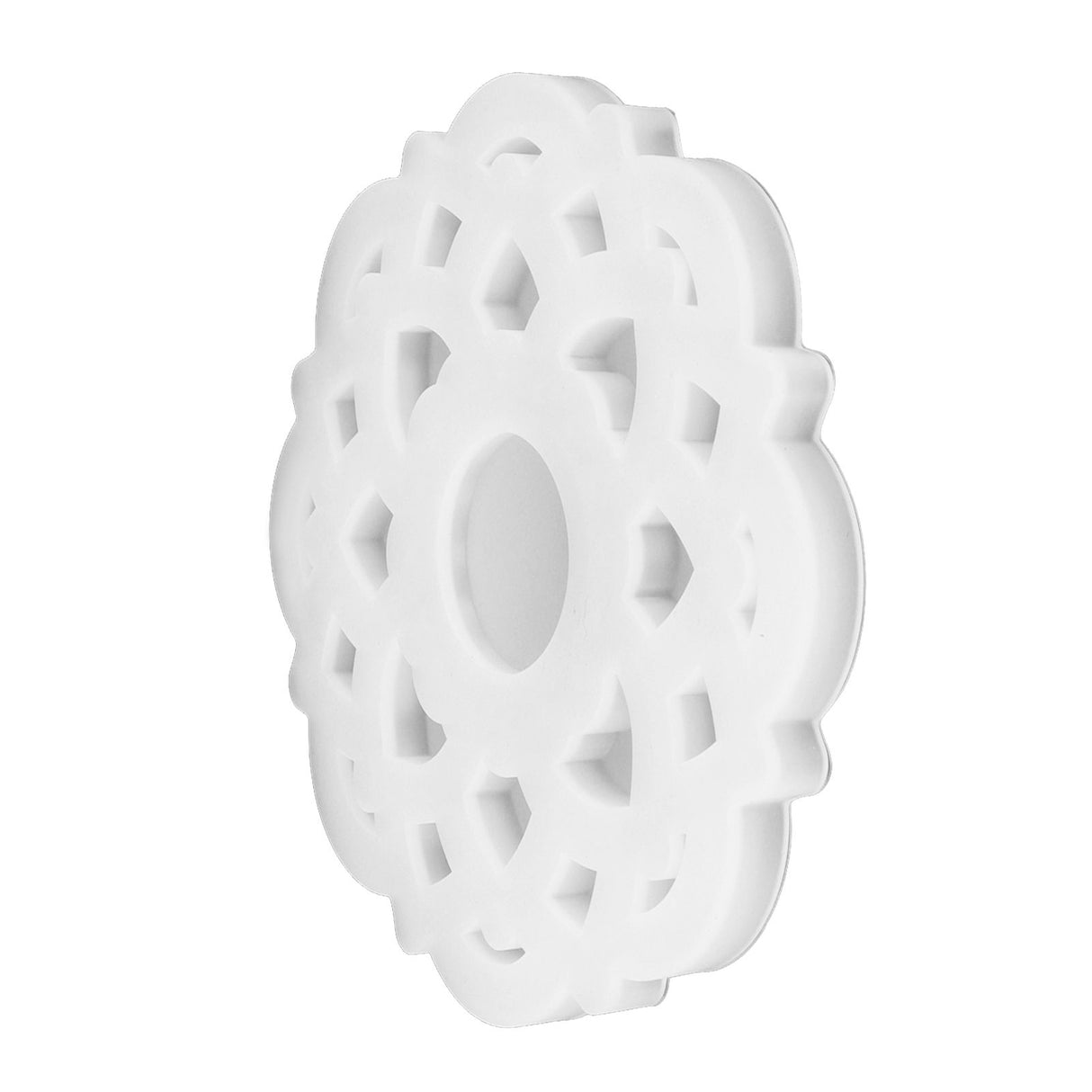 DIY Crystal Epoxy Resin Mold Innovative Shaped Mirror Silicone Candle Holder Mold for BakeryLotus Mold 60‑734