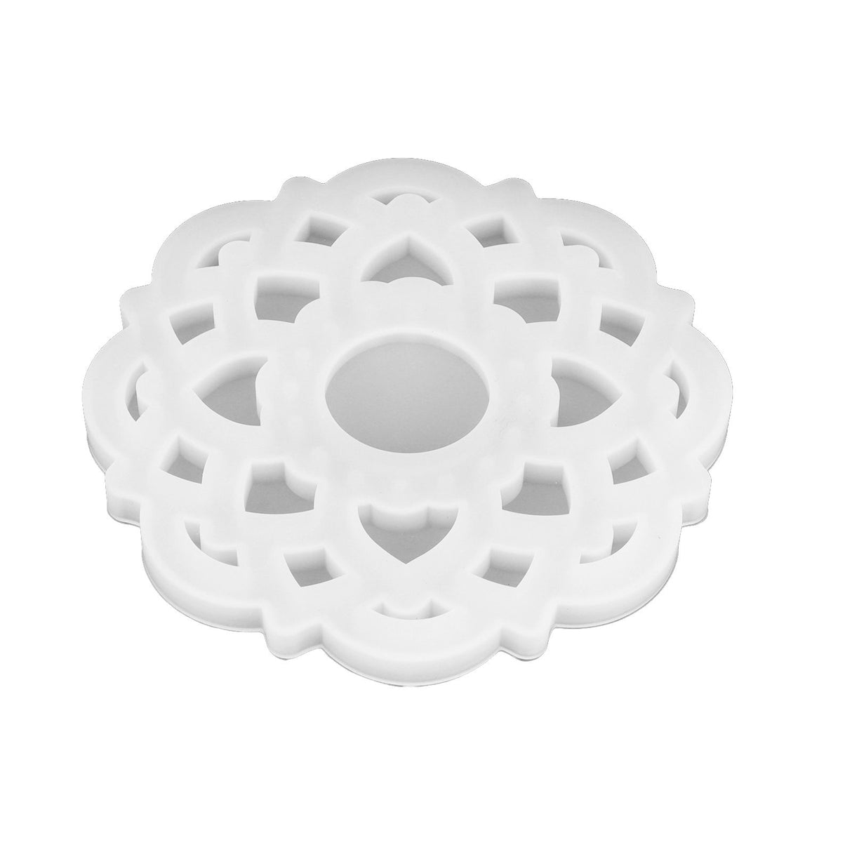DIY Crystal Epoxy Resin Mold Innovative Shaped Mirror Silicone Candle Holder Mold for BakeryLotus Mold 60‑734