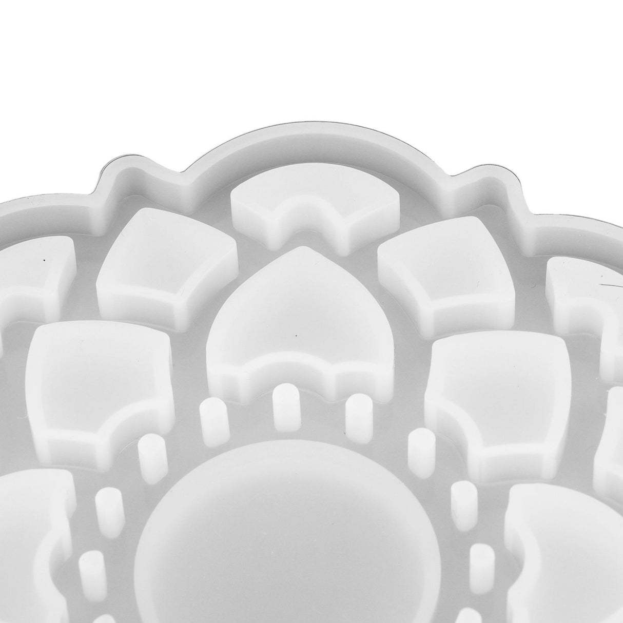 DIY Crystal Epoxy Resin Mold Innovative Shaped Mirror Silicone Candle Holder Mold for BakeryLotus Mold 60‑734