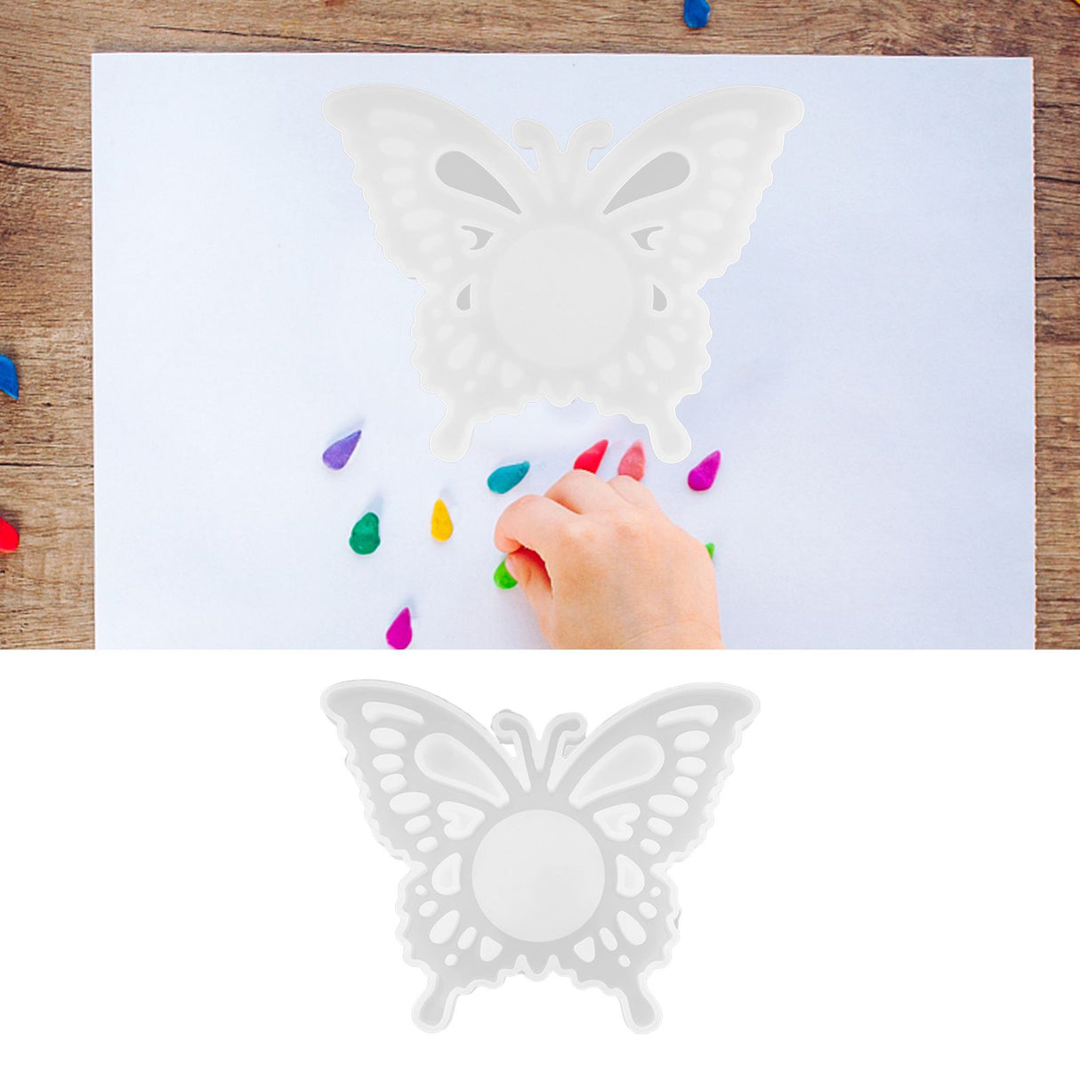 DIY Crystal Epoxy Resin Mold Innovative Shaped Mirror Silicone Candle Holder Mold for BakeryButterfly Mold 60‑735