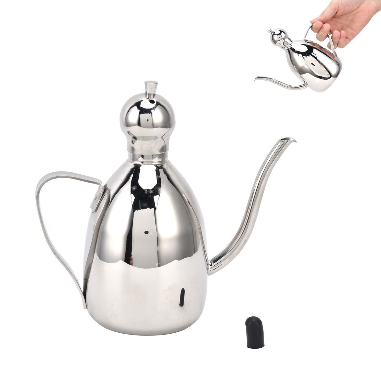 Stainless Steel Oil Can Portable High Water Tightness Stainless Steel Oil Can for Kitchen1L