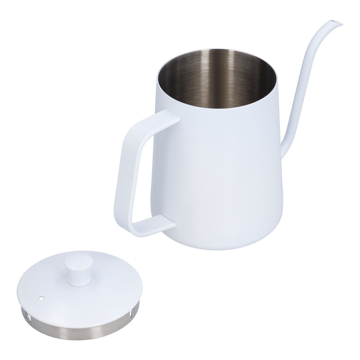 Coffee Kettle Stainless Steel Mini Portable White Thin Mouth Pour Over Kettle for Travelling Camping Tea Coffee