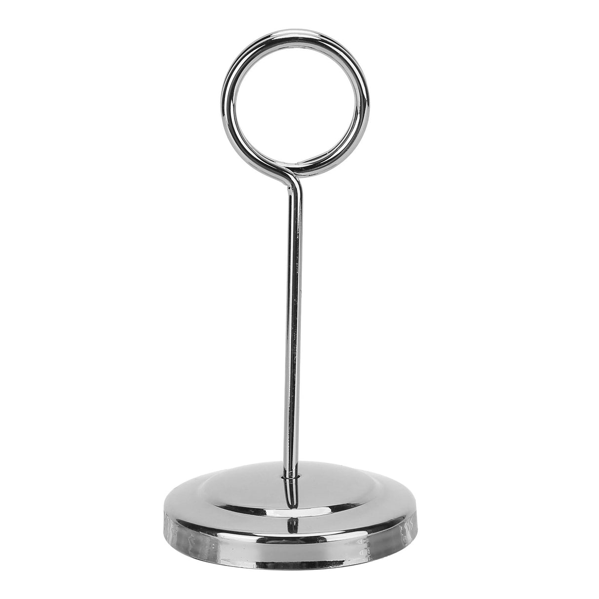 Table Number Holder Stainless Steel Durable Fade Resistant Lightweight Picture Clip for Hotel Restaurant10.5cm Silver