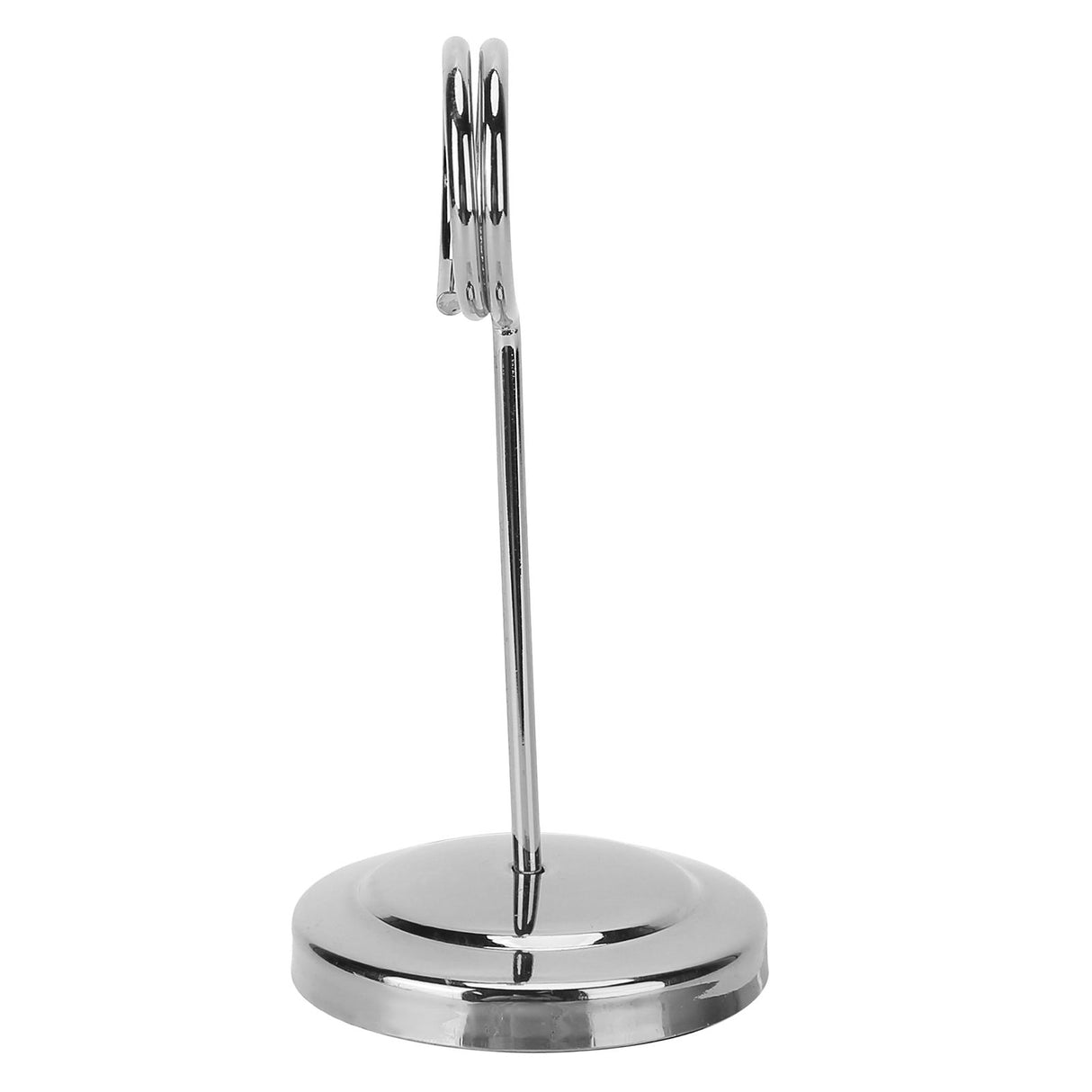 Table Number Holder Stainless Steel Durable Fade Resistant Lightweight Picture Clip for Hotel Restaurant10.5cm Silver