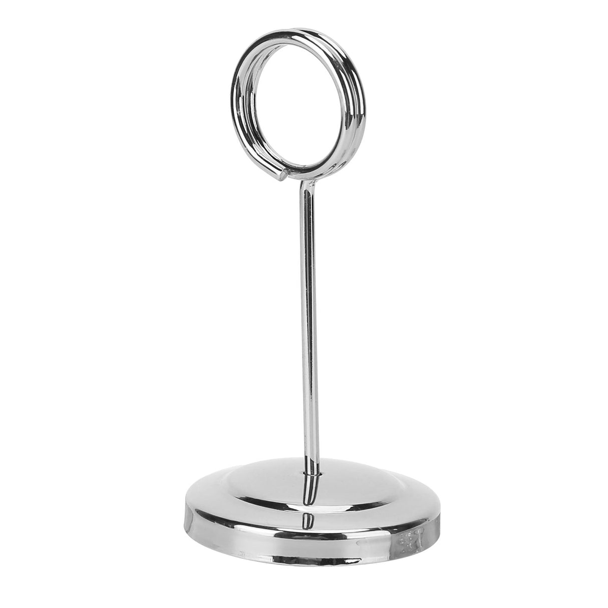 Table Number Holder Stainless Steel Durable Fade Resistant Lightweight Picture Clip for Hotel Restaurant10.5cm Silver