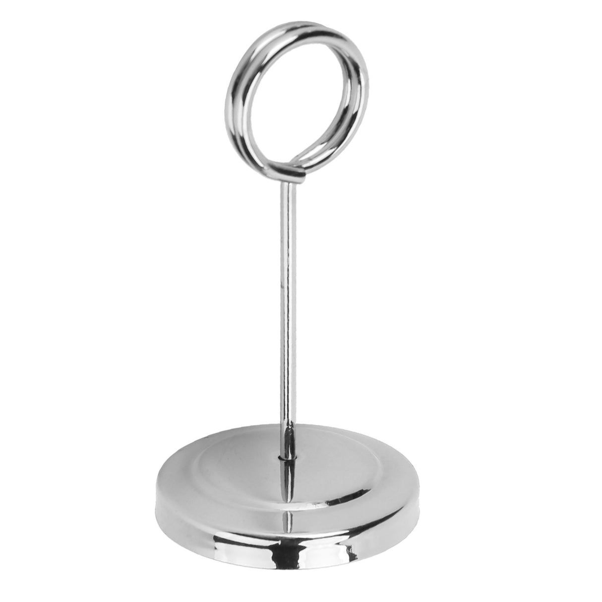 Table Number Holder Stainless Steel Durable Fade Resistant Lightweight Picture Clip for Hotel Restaurant10.5cm Silver