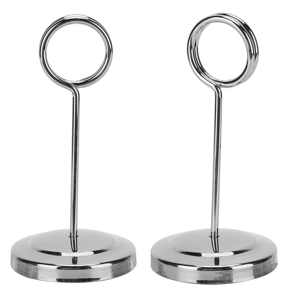 Table Number Holder Stainless Steel Durable Fade Resistant Lightweight Picture Clip for Hotel Restaurant10.5cm Silver