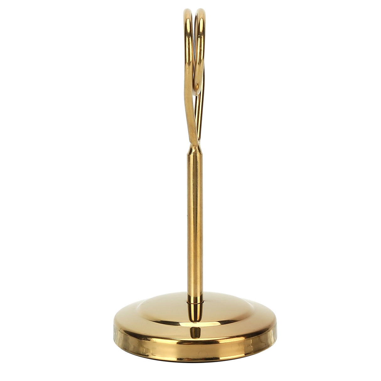 Table Number Holder Stainless Steel Durable Fade Resistant Lightweight Picture Clip for Hotel Restaurant10.5cm Gold