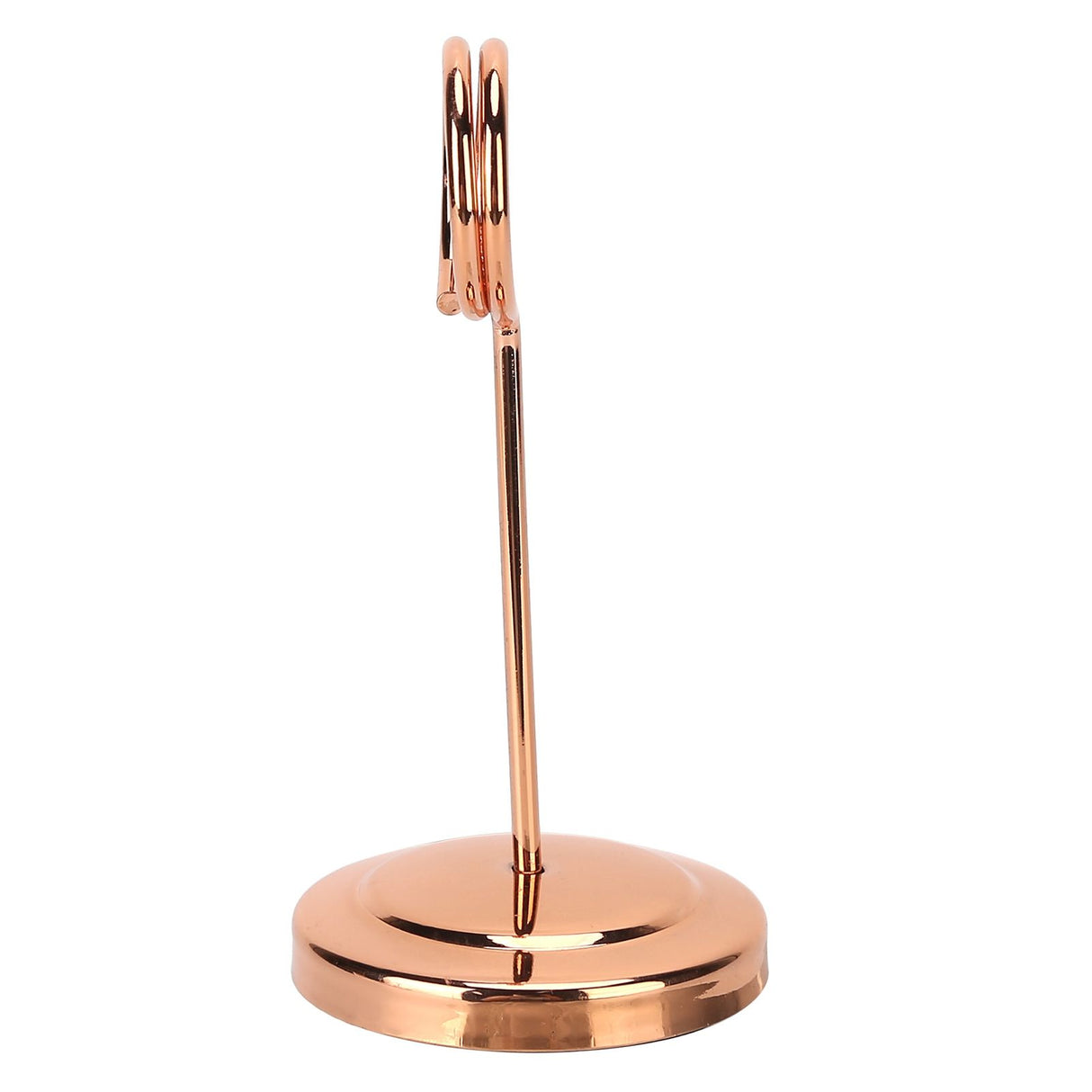 Table Number Holder Stainless Steel Durable Fade Resistant Lightweight Picture Clip for Hotel Restaurant10.5cm Rose Gold