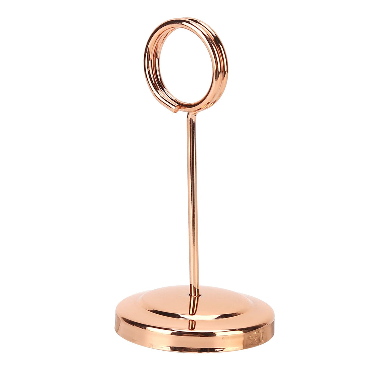 Table Number Holder Stainless Steel Durable Fade Resistant Lightweight Picture Clip for Hotel Restaurant10.5cm Rose Gold