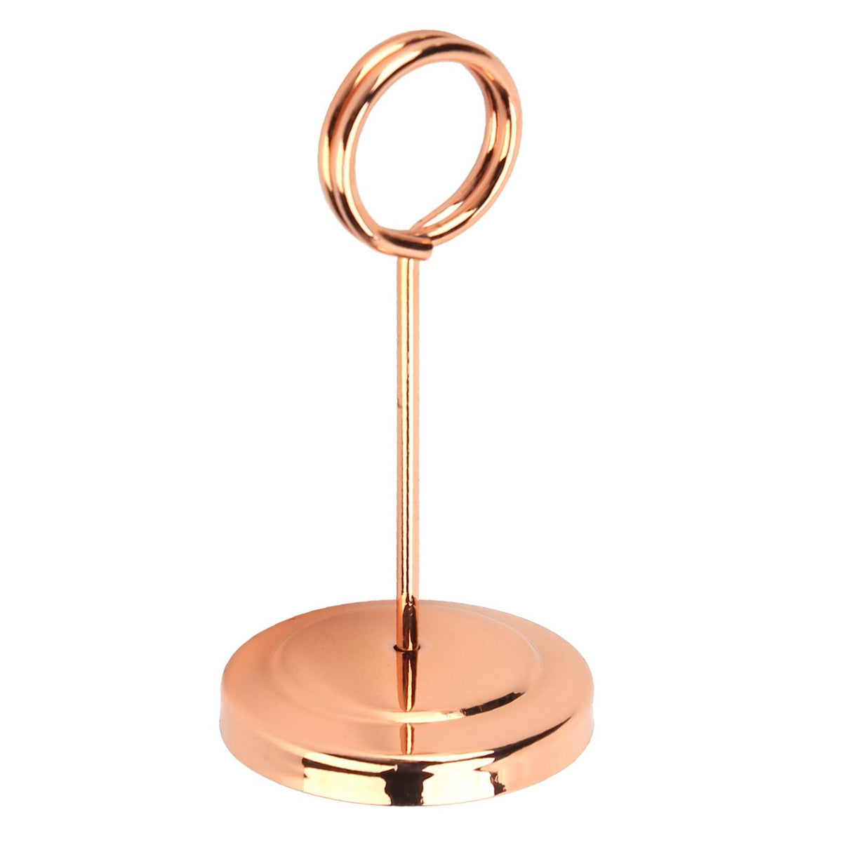 Table Number Holder Stainless Steel Durable Fade Resistant Lightweight Picture Clip for Hotel Restaurant10.5cm Rose Gold