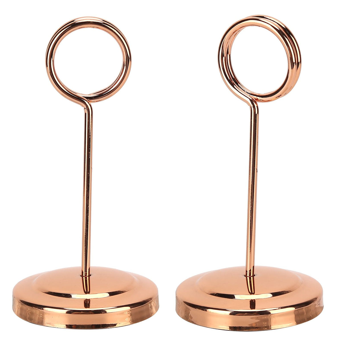 Table Number Holder Stainless Steel Durable Fade Resistant Lightweight Picture Clip for Hotel Restaurant10.5cm Rose Gold