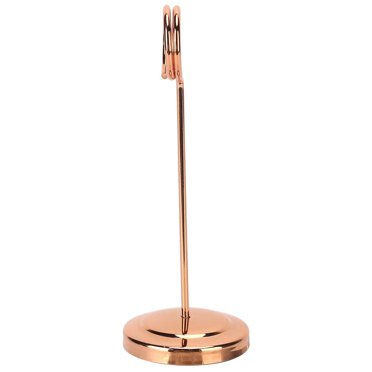 Table Number Holder Stainless Steel Durable Fade Resistant Lightweight Picture Clip for Hotel Restaurant15.5cm Rose Gold
