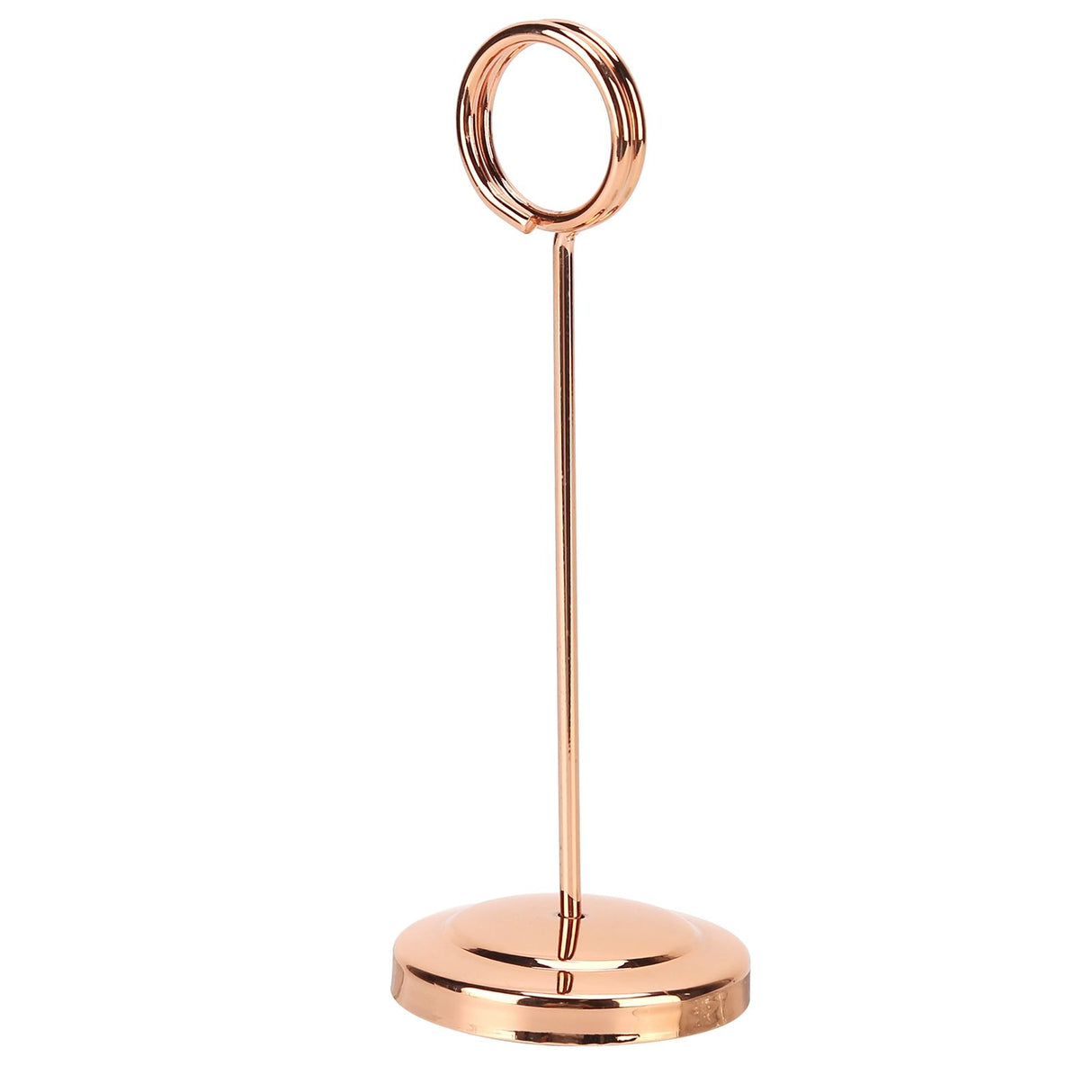 Table Number Holder Stainless Steel Durable Fade Resistant Lightweight Picture Clip for Hotel Restaurant15.5cm Rose Gold