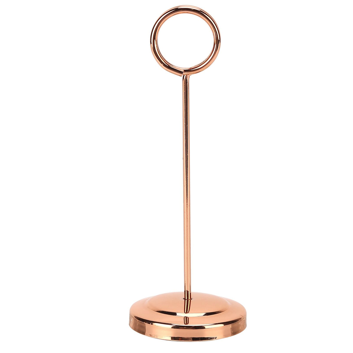 Table Number Holder Stainless Steel Durable Fade Resistant Lightweight Picture Clip for Hotel Restaurant15.5cm Rose Gold