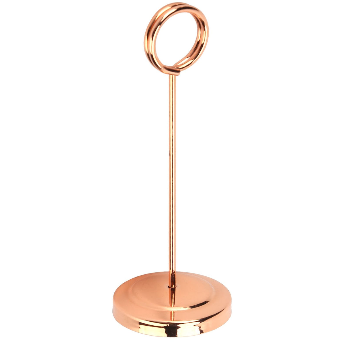 Table Number Holder Stainless Steel Durable Fade Resistant Lightweight Picture Clip for Hotel Restaurant15.5cm Rose Gold