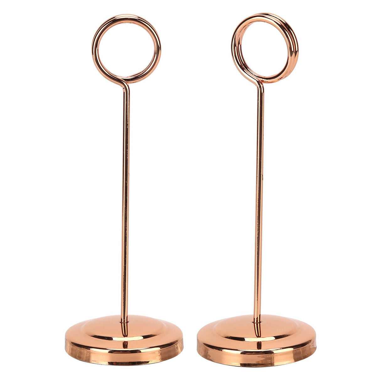 Table Number Holder Stainless Steel Durable Fade Resistant Lightweight Picture Clip for Hotel Restaurant15.5cm Rose Gold