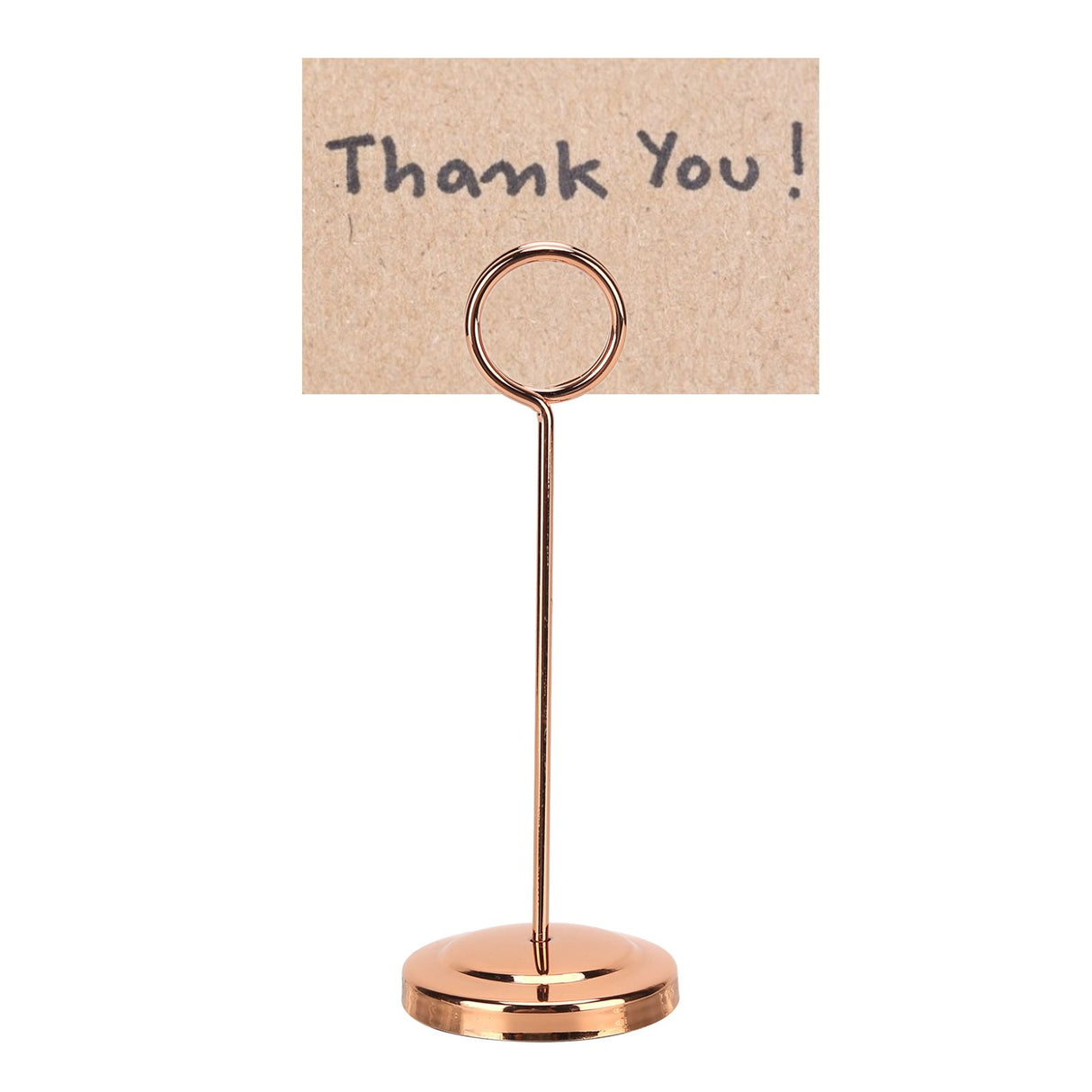 Table Number Holder Stainless Steel Durable Fade Resistant Lightweight Picture Clip for Hotel Restaurant15.5cm Rose Gold
