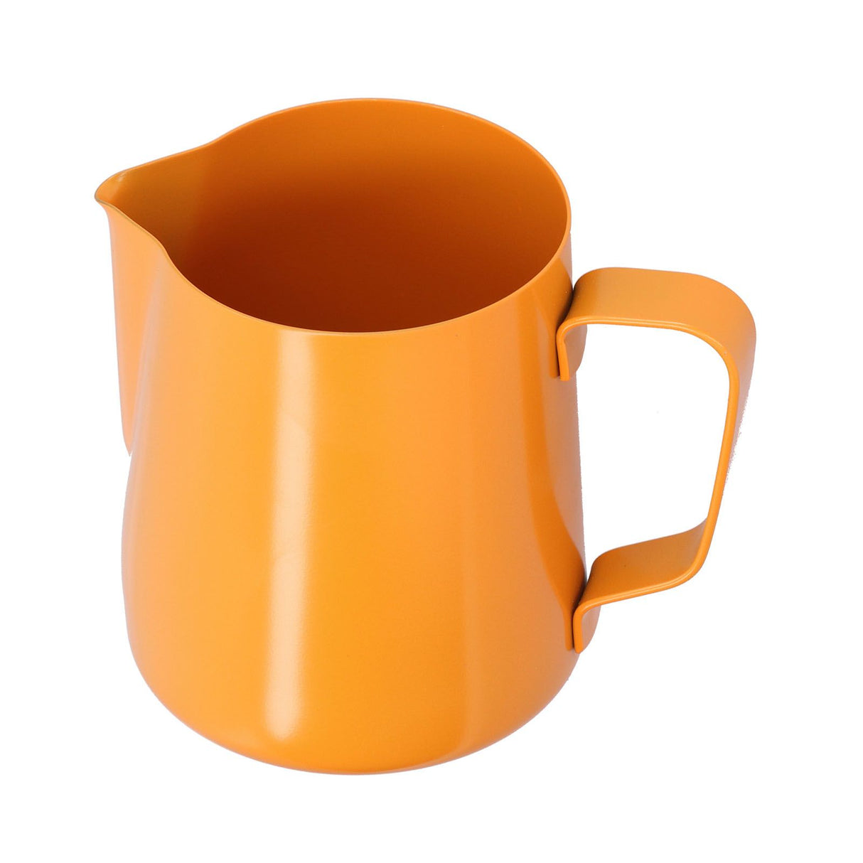 400ml PTFE Pointed Mouth Milk Frothing Jug Stainless Steel Coffee Jug for Home KitchenOrange