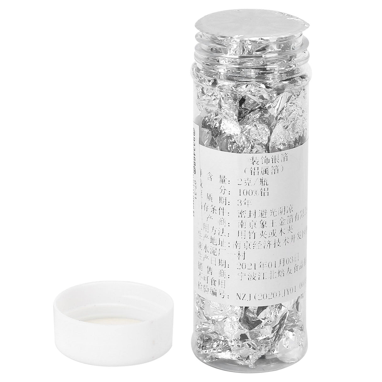 2g Silver Foil Inedible Silver Leaf Flakes for Cooking Cake and Chocolate Decoration Crafts and Arts