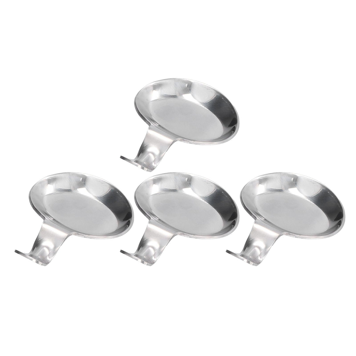 4Pcs Spoon Holder Stainless Steel 2 Purpose Compact Durable Chopsticks Rest Holder for Home Restaurants