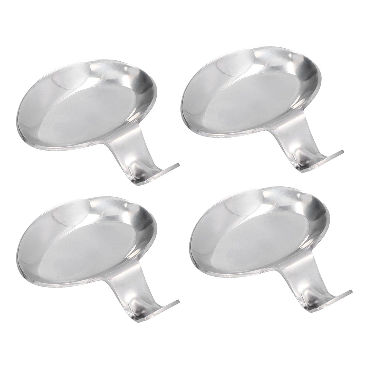 4Pcs Spoon Holder Stainless Steel 2 Purpose Compact Durable Chopsticks Rest Holder for Home Restaurants