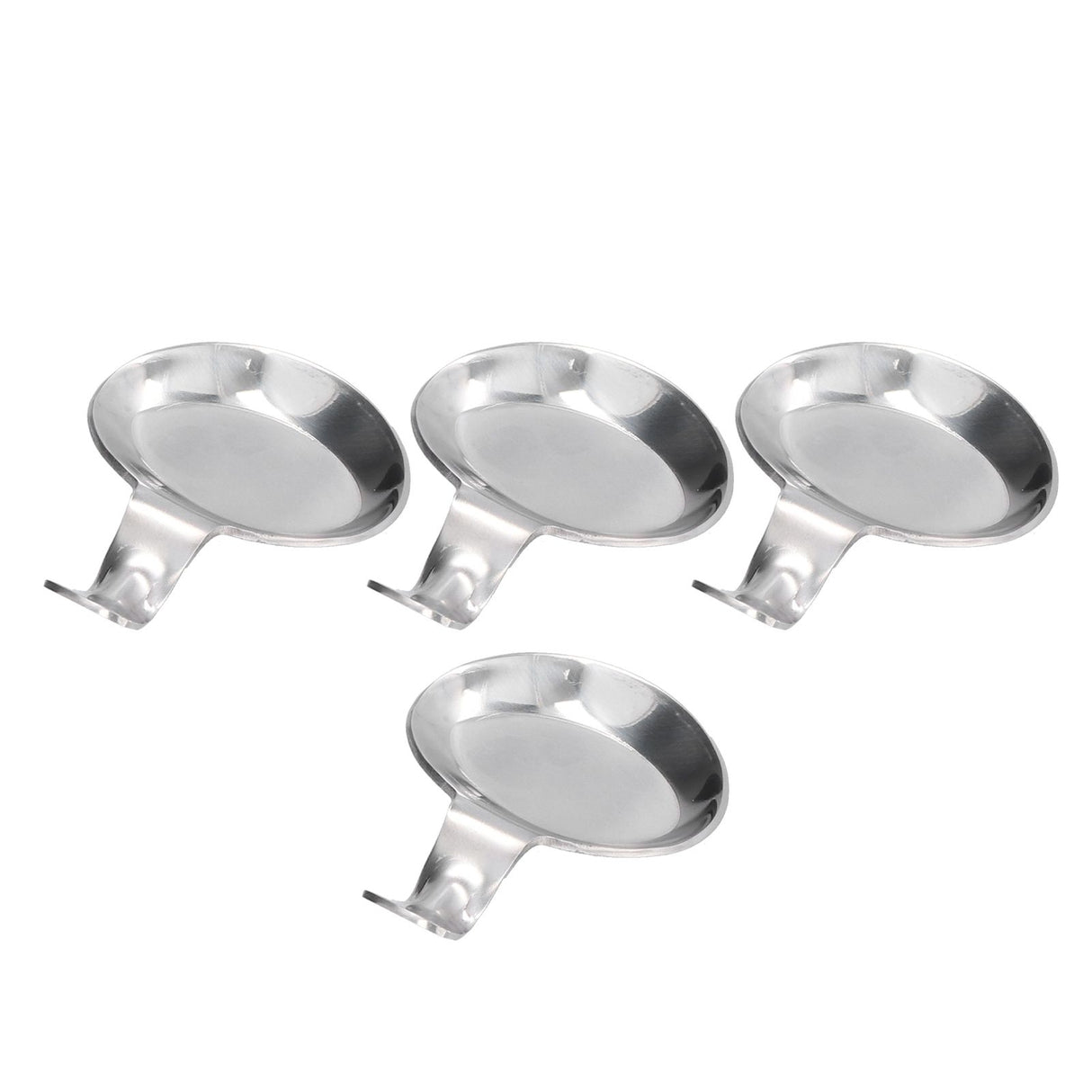 4Pcs Spoon Holder Stainless Steel 2 Purpose Compact Durable Chopsticks Rest Holder for Home Restaurants