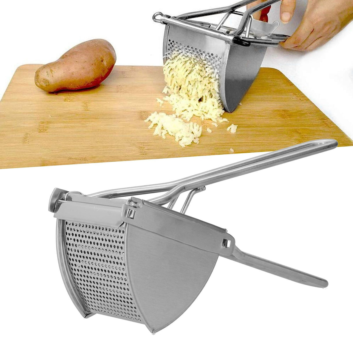 Stainless Steel Manual Potato Presser Ricer Crusher Fruit Lemon Squeezer for Kitchen Use