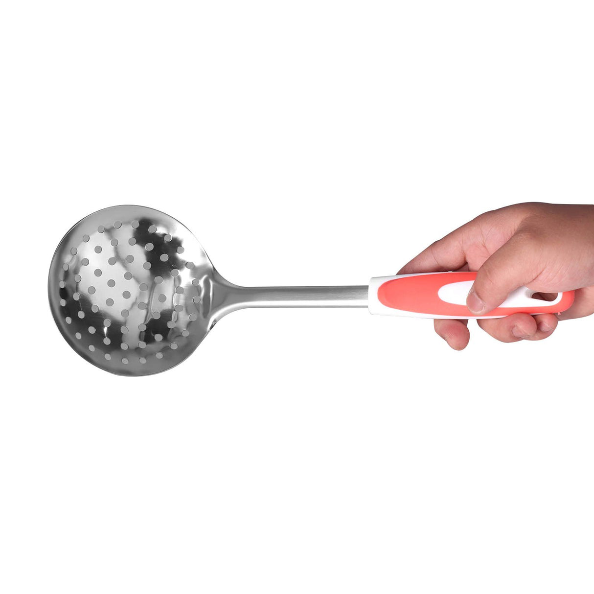 Thickened Colander Spoon Hand Polished Soup Hot Pot Spoon Non Slip Stainless Steel Kitchen Strainer Scoop