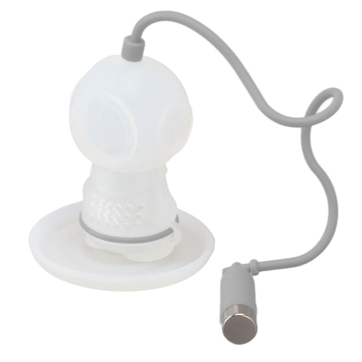 Silicone Tea Infuser Cute Diver Shape Loose Tea Leaf Filter Tea Diffuser Strainer with Chain and Drip Tray for Home Grey