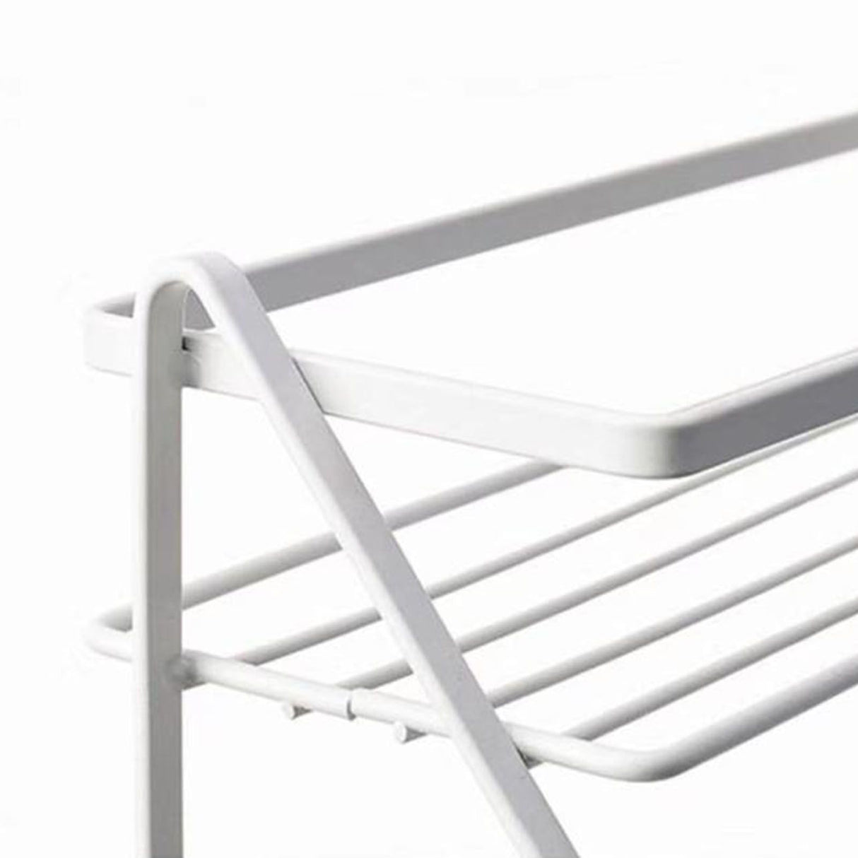 Kitchen Countertop Storage Rack Space Saving Multifunctional 2 Tiers Spice Toiletries Makeup Counter Standing Shelf White