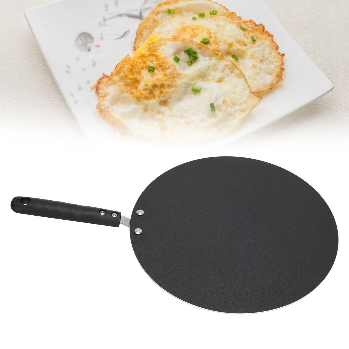 Nonstick Stove Top Crepe Pan Pancake Griddle Pan for Gas Stove Top Egg Bread Cake Crepes Chapattis