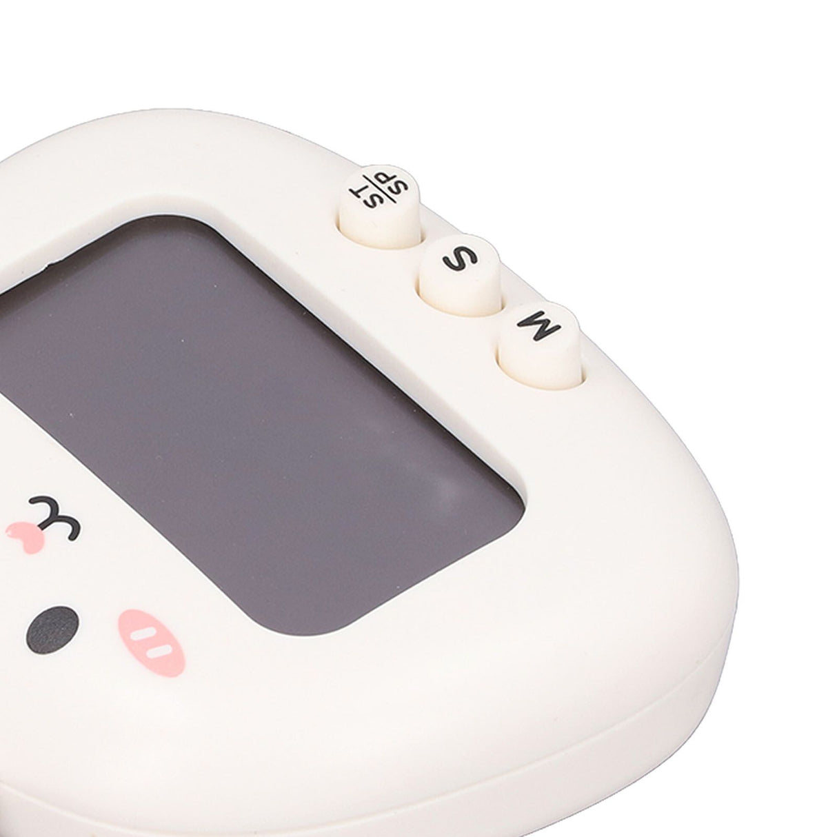 Cartoon Digital Timer ABS Portable Lightweight Simple To Use Cute Cartoon Timer for Kitchen Cooking White Rabbit