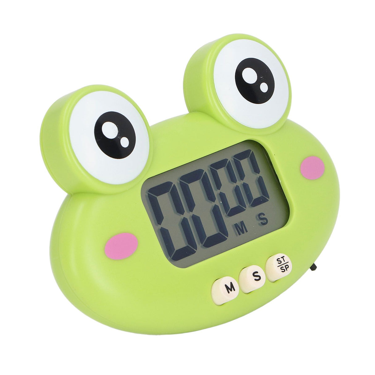 Cartoon Digital Timer ABS Portable Lightweight Simple To Use Cute Cartoon Timer for Kitchen Cooking Green Frog